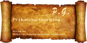 Prikaszky Georgina névjegykártya